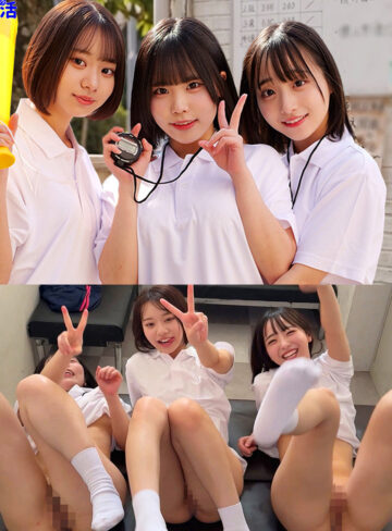 【無料フル動画】みこちゃん＆ゆらちゃん＆いとちゃん｜素人ムクムク-部活-｜smub131